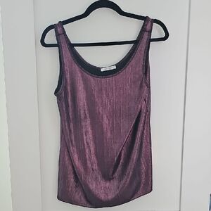 Zara Shimmering Purple Tank Top Size M